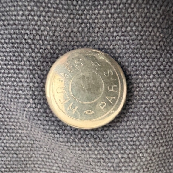 HERMES FOURRE TOUT PM TOTE BAG NAVY/GREEN - AUTHENTIC - Picture 14 of 14